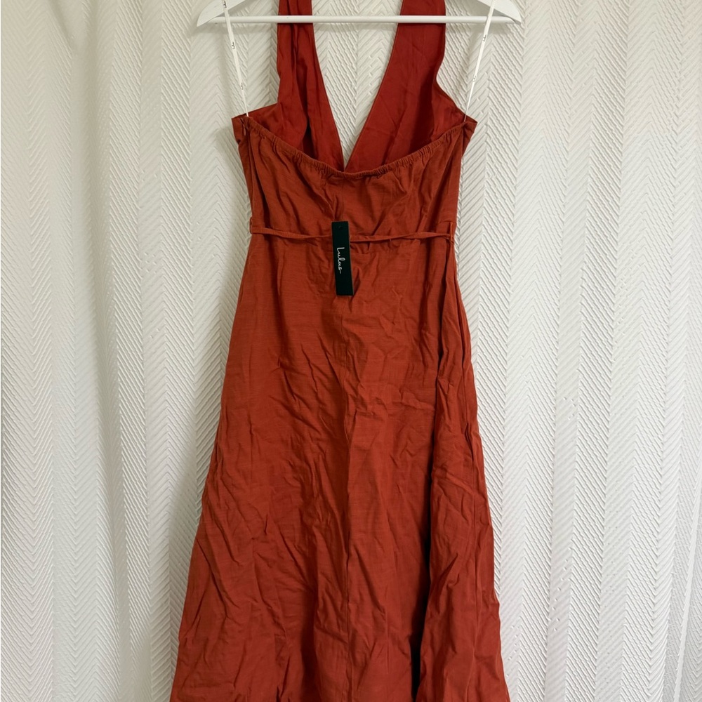 Lulu's Rust Halter Maxi Dress - Picture 9 of 9